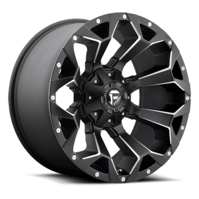 Aluminum Wheels 18X9 Assault D546 5 On 114.3/5 On 127 Matte Black/Milled 78.1 Bore 20 Offset 8 Spoke Fuel Off Road Wheels