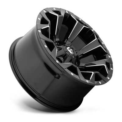 Aluminum Wheels 20X10 Assault D546 8 On 180 Matte Black Milled 124.2 Bore -18 Offset 8 Spoke Fuel Off Road Wheels