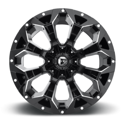 Aluminum Wheels 17X9 Assault D576 5 On 114.3/5 On 127 Gloss Black/Milled 78.1 Bore -12 Offset 8 Spoke Fuel Off Road Wheels