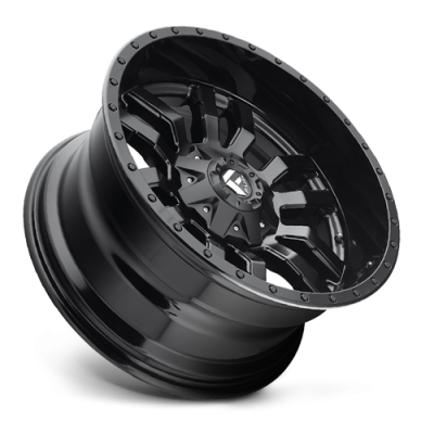 Aluminum Wheels 20X9 Sledge D596 8 On 170 Matte Black/Gloss Black Lip 125.1 Bore 1 Offset Fuel Off Road Wheels
