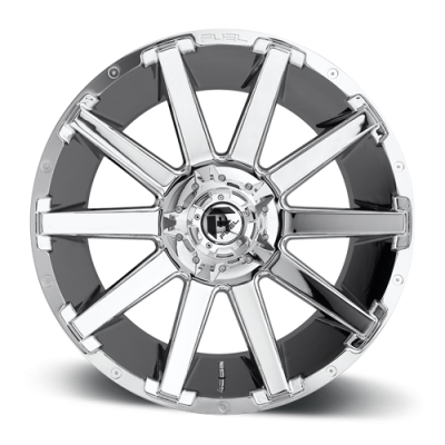 Aluminum Wheels 20X9 Contra D614 8 On 165.1 Chrome 125.2 Bore 1 Offset Multi Spoke Fuel Off Road Wheels