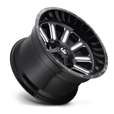 Aluminum Wheels 20X10 Hardline D620 8 On 180 Gloss Black Milled 124.3 Bore -18 Offset Fuel Off Road Wheels