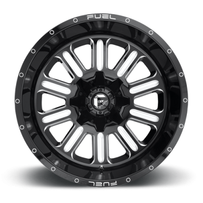 Aluminum Wheels 22X12 Hardline D620 5 On 139.7/5 On 150 Gloss Black/Milled 110.3 Bore -44 Offset Fuel Off Road Wheels