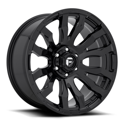 Aluminum Wheels 17X9 Blitz D675 6 On 135 Gloss Black 87.1 Bore -12 Offset Multi Spoke Fuel Off Road Wheels