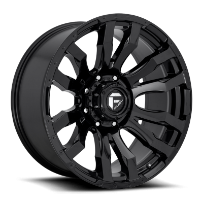 Aluminum Wheels 20X10 Blitz D675 8 On 170 Gloss Black 125.1 Bore -18 Offset Multi Spoke Fuel Off Road Wheels