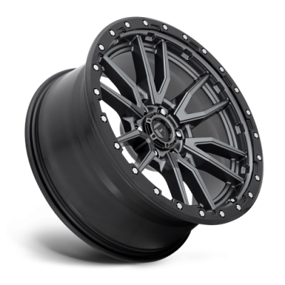Aluminum Wheels 20X10 Rebel D680 6 On 135 Matte Gunmetal Gray Black Bead Ring 87.1 Bore -18 Offset Fuel Off Road Wheels