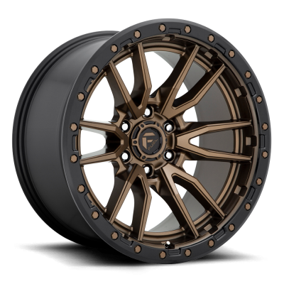 Aluminum Wheels 17X9 Rebel D681 6 On 120 Matte Bronze Black Bead Ring 67.06 Bore 1 Offset Fuel Off Road Wheels