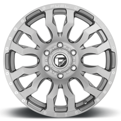 Aluminum Wheels 20X8.25 Blitz D693 8 On 165.1 Brushed Gunmetal Gray Tinted Clear 121.5 Bore -265 Offset Multi Spoke Fuel Off Road Wheels