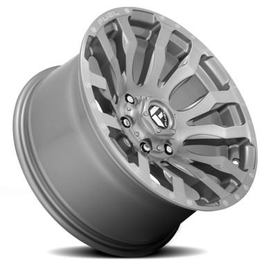 Aluminum Wheels 20X9 Blitz D693 6 On 135 Brushed Gunmetal Gray Tinted Clear 87.1 Bore 1 Offset Multi Spoke Fuel Off Road Wheels