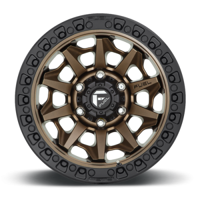 Aluminum Wheels 18X9 Covert D696 6 On 139.7 Matte Bronze Black Bead Ring 106.1 Bore -12 Offset Multi Spoke Fuel Off Road Wheels
