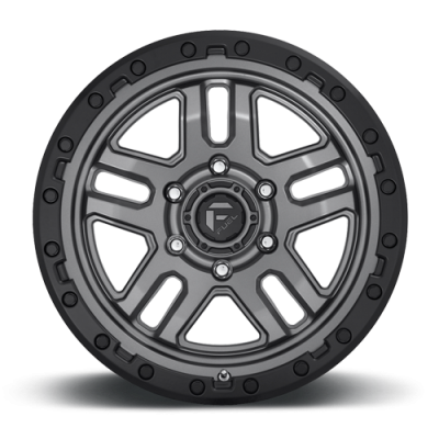 Aluminum Wheels 17X9 AMMO D701 6 On 135 Matte Gunmetal Gray W/Black Bead Ring 87.1 Bore -12 Offset 5 Spoke Fuel Off Road Wheels