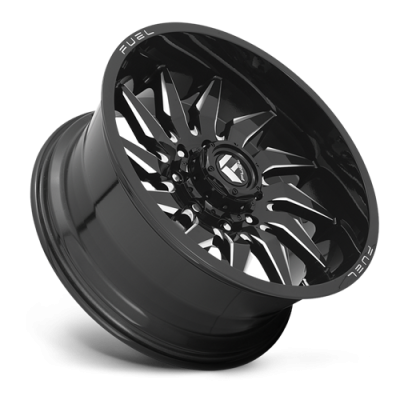 Aluminum Wheels 22X10 Saber D744 6 On 139.7 Gloss Black Milled 106.1 Bore -18 Offset Fuel Off Road Wheels