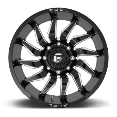Aluminum Wheels 22X12 Saber D744 6 On 135 Gloss Black Milled 87.1 Bore -44 Offset Fuel Off Road Wheels