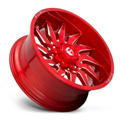 Aluminum Wheels 22X10 Saber D745 6 On 135 Candy Red Milled 87.1 Bore -18 Offset Fuel Off Road Wheels