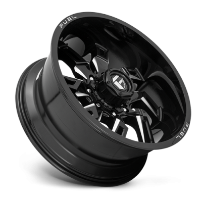 Aluminum Wheels 20X9 Lockdown D747 5 On 139.7 Gloss Black Milled 78 Bore 1 Offset Fuel Off Road Wheels