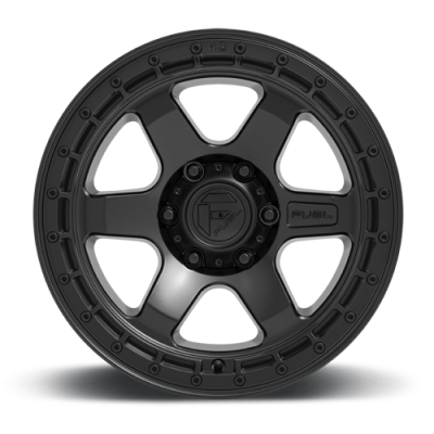 Aluminum Wheels 17X9 Block D750 5 On 127 Matte Black/Black Ring 71.5 Bore -12 Offset 6 Spoke Fuel Off Road Wheels