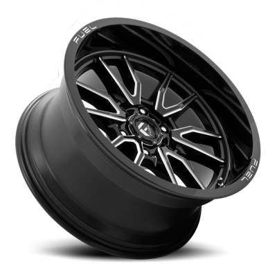 Aluminum Wheels 18X9 Clash 6 D761 6 On 139.7 Gloss Black Milled 106.1 Bore 1 Offset Multi Spoke Fuel Off Road Wheels