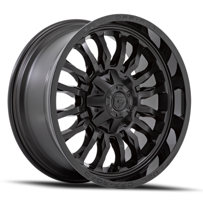 Aluminum Wheels 20X9 Arc D796 8 On 170 Matte Black W/ Gloss Black Lip 125.1 Bore 1 Offset Fuel Off Road Wheels