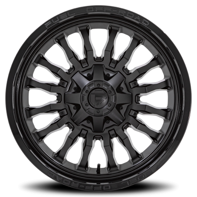 Aluminum Wheels 20X9 Arc D796 8 On 170 Matte Black W/ Gloss Black Lip 125.1 Bore 1 Offset Fuel Off Road Wheels