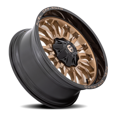 Aluminum Wheels 22X12 Arc D797 8 On 165.1 Platinum Bronze/Black Lip 125.1 Bore -44 Offset Fuel Off Road Wheels