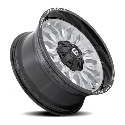 Aluminum Wheels 20X10 Arc D798 8 On 170 Silver/Brushed Face-Milled Black Lip 125.1 Bore -18 Offset Fuel Off Road Wheels