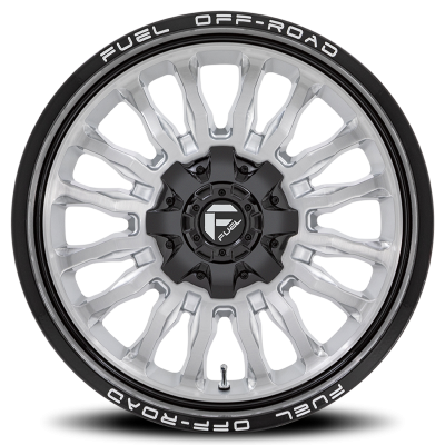 Aluminum Wheels 20X9 Arc D798 8 On 170 Silver/Brushed Face-Milled Black Lip 125.1 Bore 1 Offset Fuel Off Road Wheels