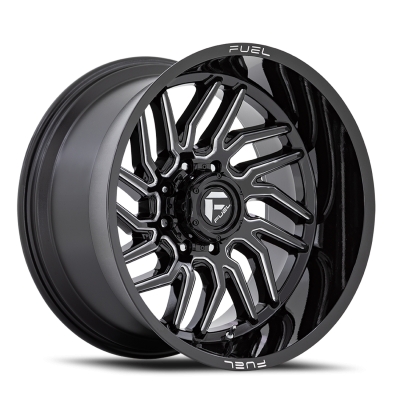 Aluminum Wheels 24X12 Hurricane D807 6 On 135 Gloss Black Milled 87.1 Bore -44 Offset Fuel Off Road Wheels