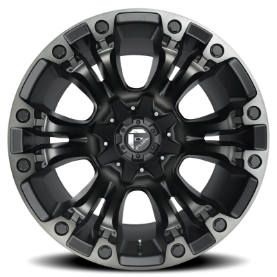 Aluminum Wheels 20X10 Vapor D851 8 On 170 Matte Black Gray Tint 125.1 Bore -18 Offset Fuel Off Road Wheels