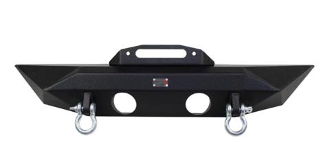 Jeep JK Front Bumper 07-18 Wrangler JK Rubicon and Unlimited Steel Black Textured Powdercoat Manowar Series Fishbone Offroad
