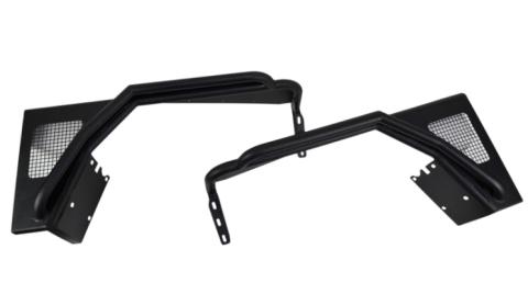 Jeep TJ Tube Fender Set Of 4 Front and Rear 97-06 Wrangler TJ Steel Black Textured Powdercoat Fishbone Offroad