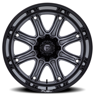 Aluminum Wheels 20X10 Darkstar FC853AB 8 On 180 Matte Gunmetal Gray/Black Lip 124.2 Bore -18 Offset Fuel Off Road Wheels
