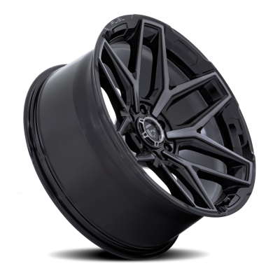Aluminum Wheels 18X9 Flux 6 FC854BT 6 On 135 Gloss Black Brushed Gray Tint 87.1 Bore 1 Offset Fuel Off Road Wheels