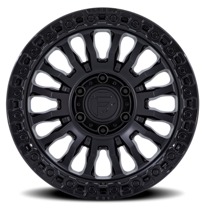 Aluminum Wheels 17X9 Rincon SBL FC857MB 8 On 170 Matte Black/Gloss Black Lip 125.1 Bore 1 Offset Fuel Off Road Wheels