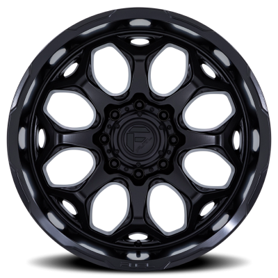 Aluminum Wheels 20X9 Scepter FC862 MX 8 On 180 Blackout 124.2 Bore 1 Offset Fuel Off Road Wheels