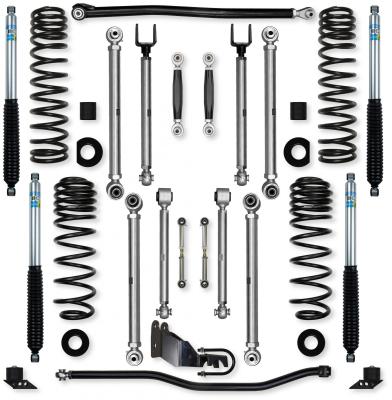 2.5 Inch X-Factor PRO No Limits Mid-Arm Suspension System for Jeep Wrangler JLU Gas Models With Bilstein Shocks Rock Krawler