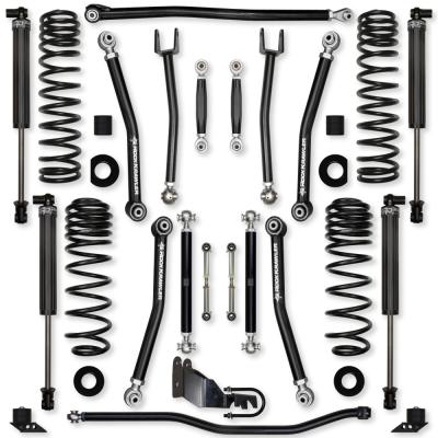 3.5 Inch X-Factor No Limits Mid-Arm Suspension System for Jeep Wrangler JL Gas Models With IFP Shocks Rock Krawler