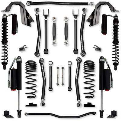 4.5 Inch Adventure X Coilover No Limits Mid-Arm Suspension System for Jeep Wrangler JLU 392 Models Comp System Stage 2 Rock Krawler