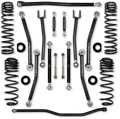 4.5 Inch X-Factor No Limits Mid-Arm Suspension System for Jeep Wrangler JLU 392 Models Comp Stage 1 With No Shocks Rock Krawler