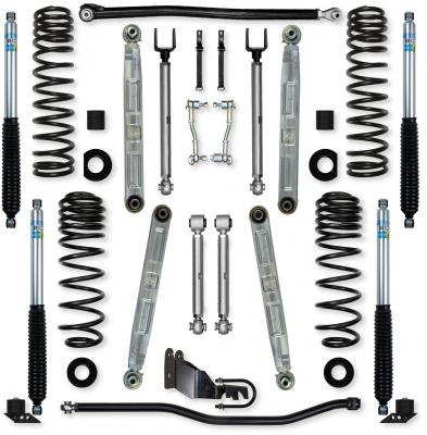 4.5 Inch X-Factor Pro Elite Mid-Arm Suspension System for Jeep Wrangler JLU 4XE Models Bilstein 5100 Shocks Rock Krawler