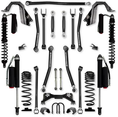 3.0 Inch Adventure X Pro Coilover No Limits Mid-Arm Suspension System for Jeep Gladiator JT Gas Models Comp System Stage 2 Rock Krawler