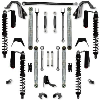 3.0 Inch X-Factor Pro Elite Coilover No Limits Mid-Arm Suspension System for Jeep Gladiator JT Diesel Models Trail Runner System Stage 2 Rock Krawler