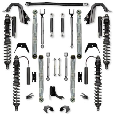3.0 Inch X-Factor Pro Elite Coilover No Limits Mid-Arm Suspension System for Jeep Gladiator JT Gas Models Trail Runner System Stage 1 Rock Krawler