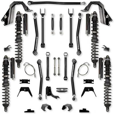 4.5 Inch Adventure X Coilover No Limits Mid-Arm Suspension System for Jeep Gladiator JT Gas Models Trail Runner System Stage 1 Rock Krawler