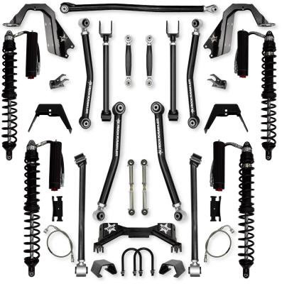 4.5 Inch Adventure X Pro Coilover No Limits Mid-Arm Suspension System for Jeep Gladiator JT Gas Models Trail Runner System Stage 2 Rock Krawler