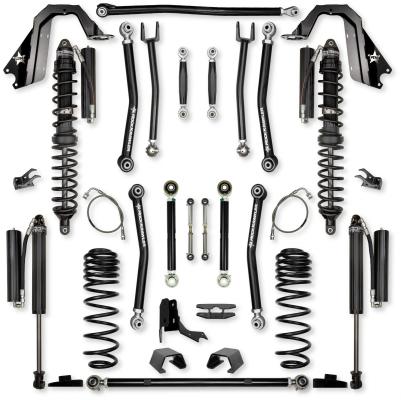 4.5 Inch X-Factor Coilover No Limits Mid-Arm Suspension System for Jeep Gladiator JT Gas Models Comp Stage 1 Rock Krawler