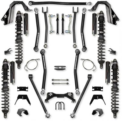 4.5 Inch Pro X Coilover Mid-Arm Suspension System for Jeep Gladiator JT Gas Models Trail Runner System Stage 1 Rock Krawler