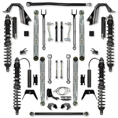 4.5 Inch X-Factor Pro Elite Coilover Mid-Arm Suspension System for Jeep Gladiator JT Diesel Models Trail Runner System Stage 1 Rock Krawler