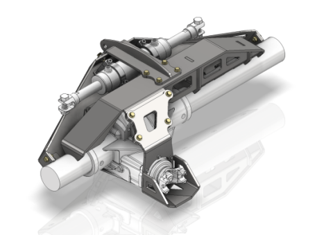 Axle Truss with Steering Ram Mount for ECGS 14 Bolt Rear Steer Motobilt