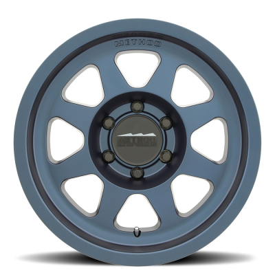 Aluminum Wheels 16x8 Bead Grip MR701 Bolt Pattern 6 On 139.7 Offset 0 Lip Size 1.42 Bahia Blue BL Method