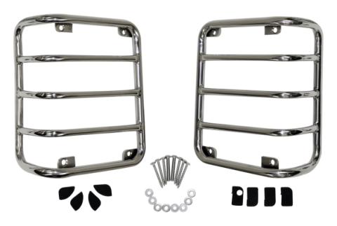 Tail Light Guard 2007-2018 JK Wrangler Stainless Steel RT Off Road